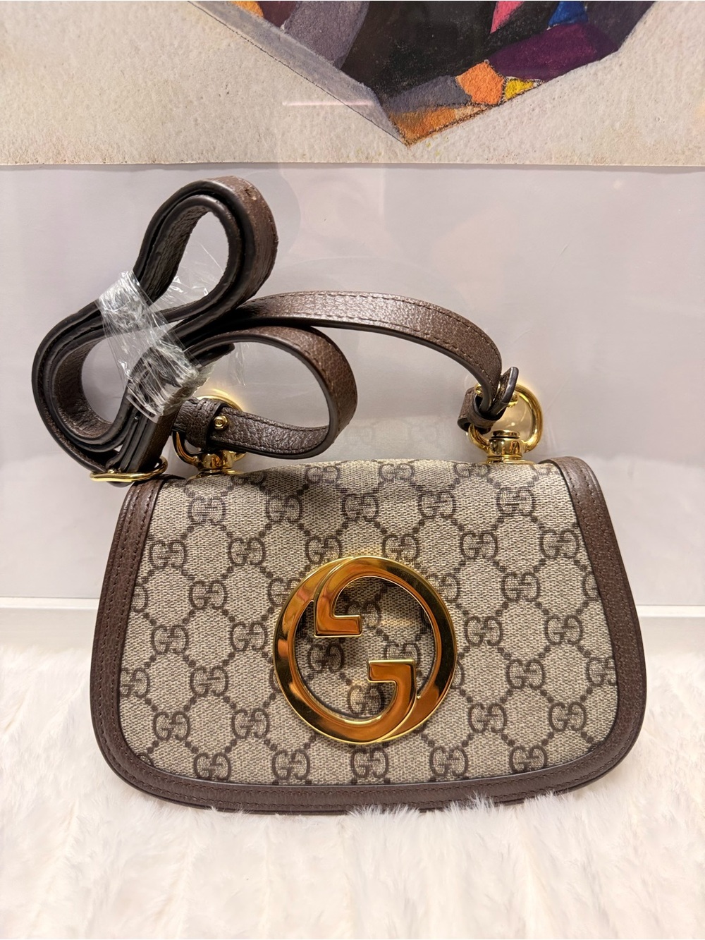GUCCI-724645 493075 Blondie Coated Canvas Crossbody